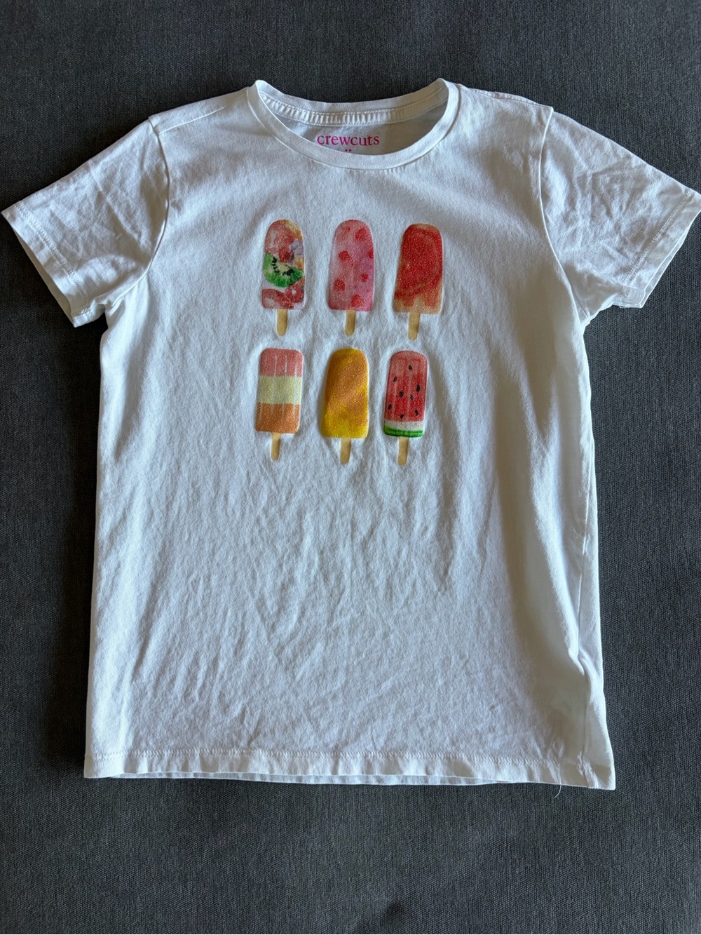 crewcuts White Kids T-Shirt with Colorful Popsicle Print
